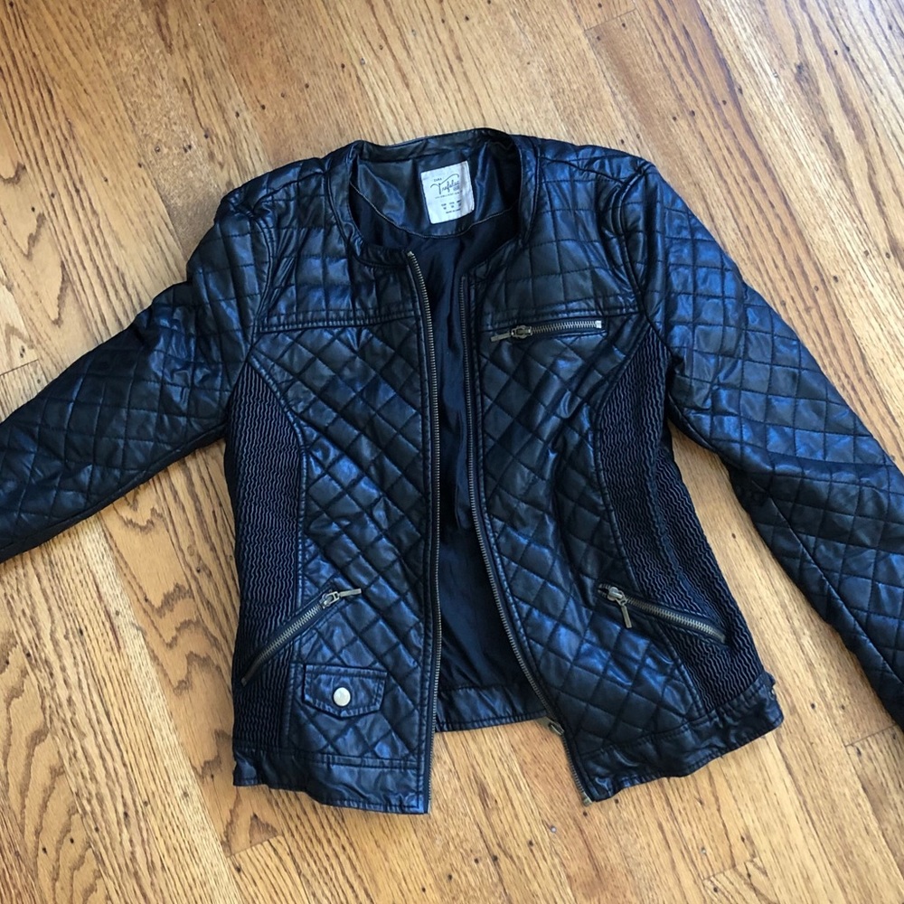 Zara Trafaluc Quilted Faux Leather jacket